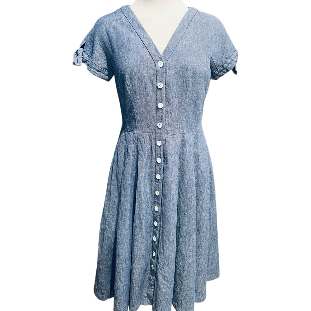 Gal Meets Glam Lenna Dress Blue Size 6 - Picture 4 of 8